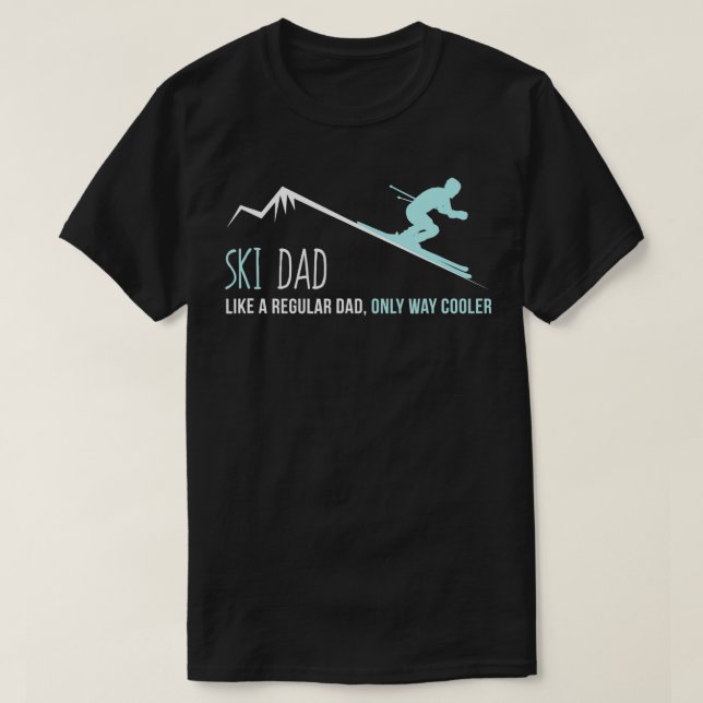 Ski Dad Funny Cute Winter Skiing Gift  T-Shirt (Design Front)