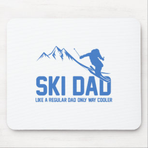 Ski Dad Funny Skiier Snowy Adventure Skiing Lovers Mouse Mat
