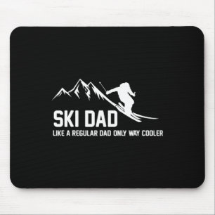 Ski Dad Funny Skiier Snowy Adventure Skiing Lovers Mouse Mat