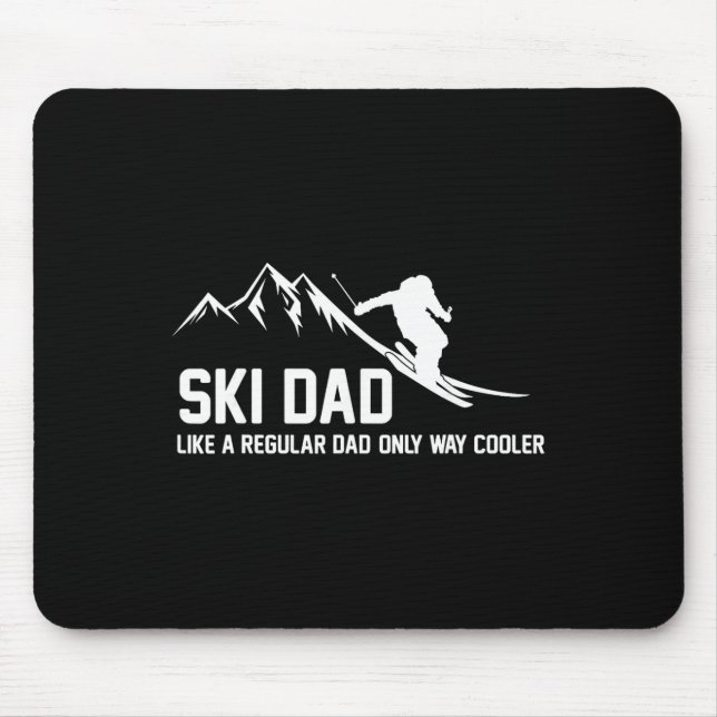 Ski Dad Funny Skiier Snowy Adventure Skiing Lovers Mouse Mat (Front)
