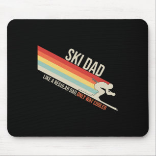 Ski Dad Funny Skiing Winter Mouse Mat