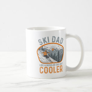 Ski Dad Funny Skiing Winter Sports Snow Skiing Fat Coffee Mug