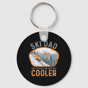 Ski Dad Funny Skiing Winter Sports Snow Skiing Fat Key Ring