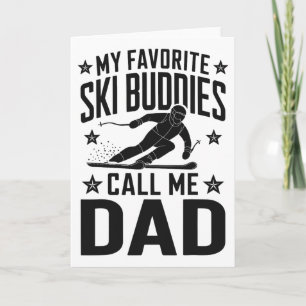 Ski Dad Humour Design Skiing Funny Skier Card