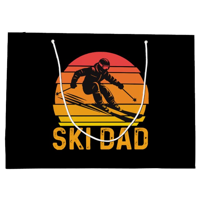 ski dad large gift bag (Back)
