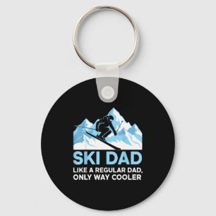 Ski Dad Lover Skier Man Snowboarding Funny Skiing Key Ring