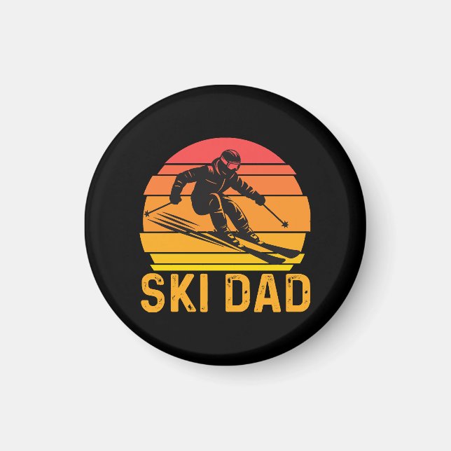ski dad magnet (Front)
