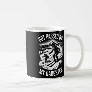 Ski Dad Ped By Daughter Funny Skiing Family  Coffee Mug