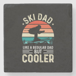 Ski Dad Stone Coaster
