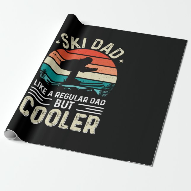 Ski Dad Wrapping Paper (Unrolled)
