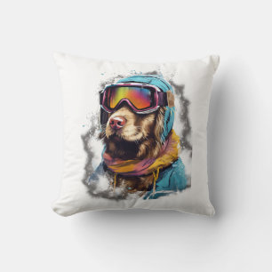 Ski Dog in Ski Googles 2 Cushion