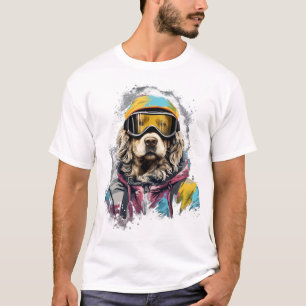 Ski Dog in Ski Googles 6 T-Shirt