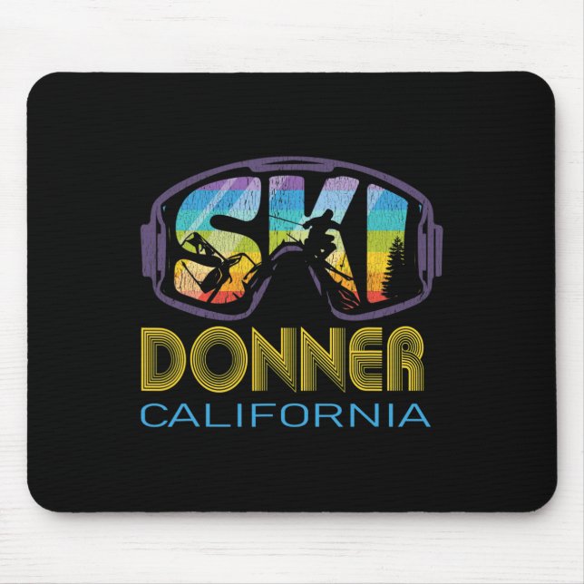 Ski Donner California Skiing Vacation  Mouse Mat (Front)