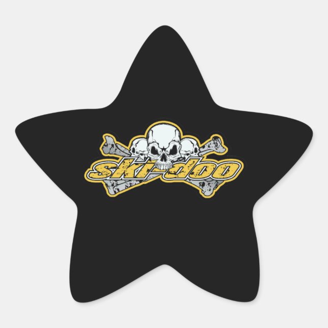 Ski-doo self-adhesive star sticker (Front)
