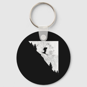 Ski Downhill Skiing Freeski Winter Sports Skiers Key Ring