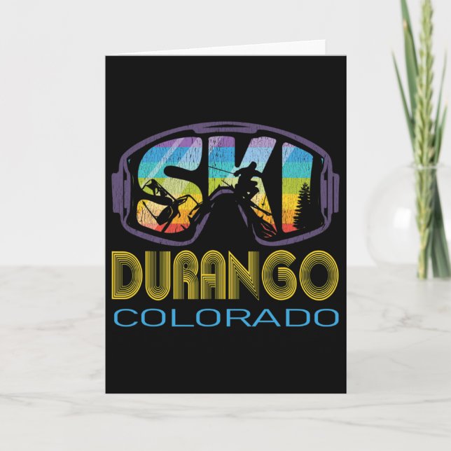 Ski Durango Colorado Skiing Vacation  Card (Front)