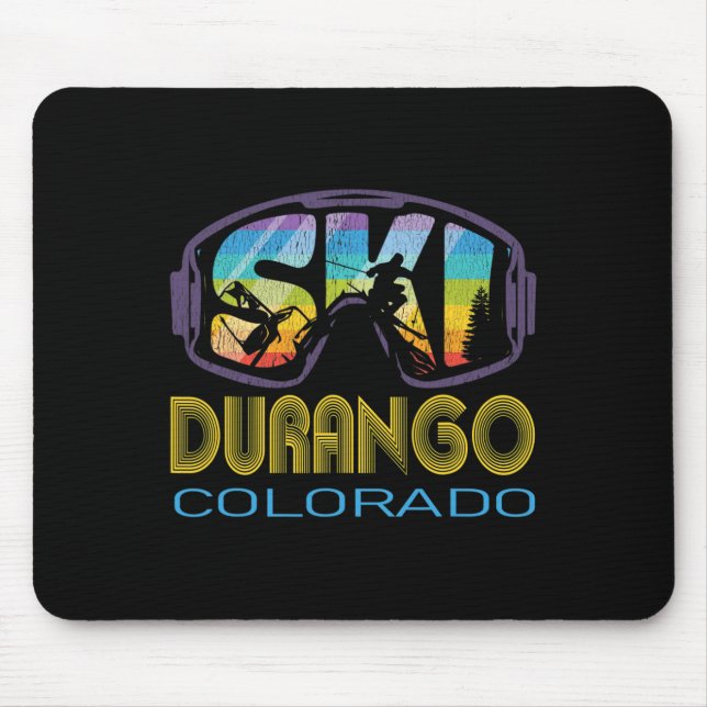 Ski Durango Colorado Skiing Vacation  Mouse Mat (Front)