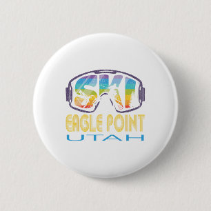 Ski Eagle Point Utah Skiing Vacation 6 Cm Round Badge