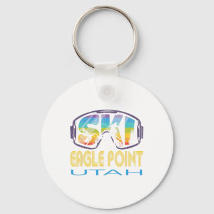 Ski Eagle Point Utah Skiing Vacation Key Ring