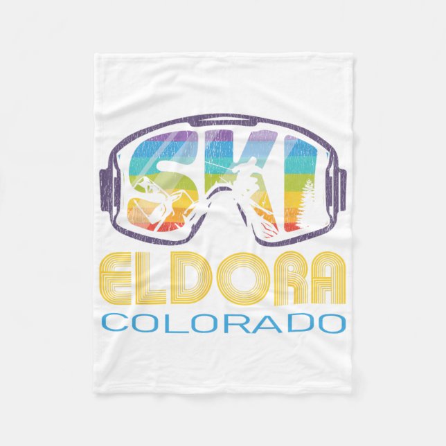 Ski Eldora Colorado Skiing Vacation  Fleece Blanket (Front)