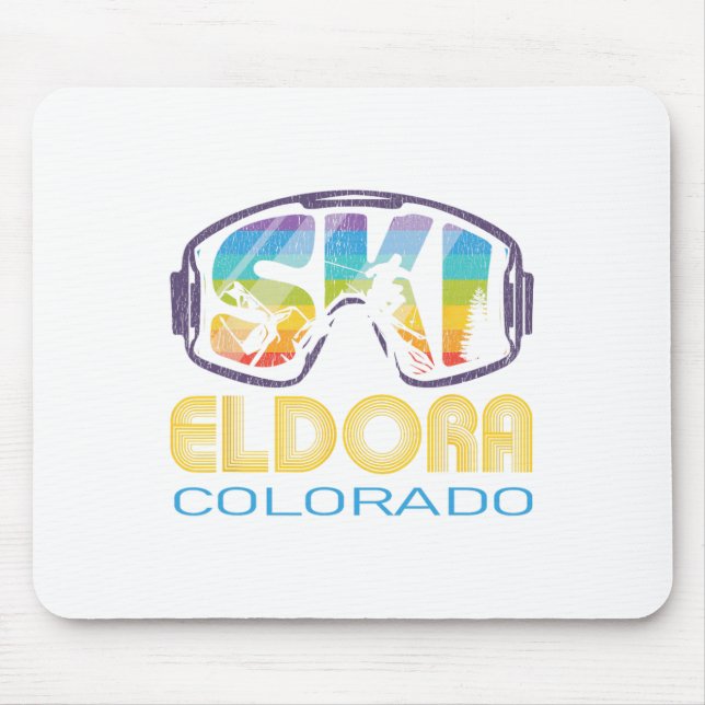 Ski Eldora Colorado Skiing Vacation  Mouse Mat (Front)