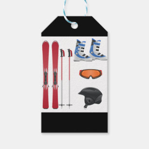 Ski Equipment Custom Gift Tags