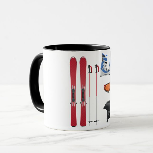 Ski Equipment Mug (Front Left)