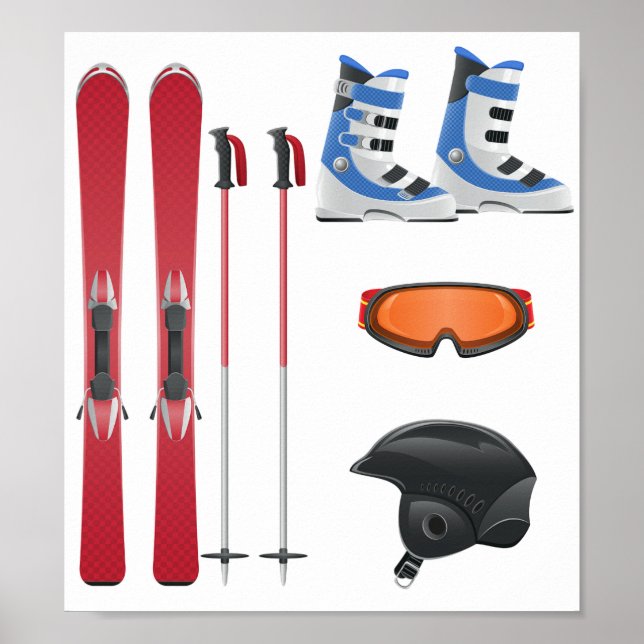 Ski Equipment Poster (Front)