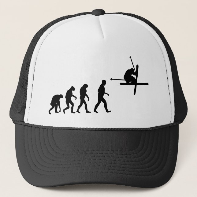 ski evolution icon trucker hat (Front)