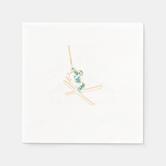 Ski Extreme Sports Skiing Mountain Winter Sports G Napkin (Front)