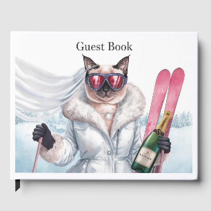 Ski for Bachelorette Party Siamese cat lovers Guest Book