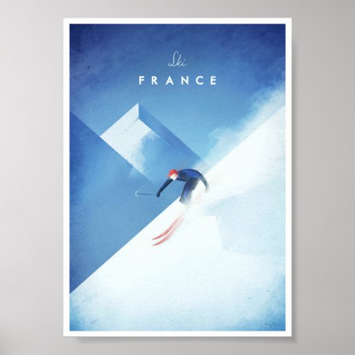 Ski France Vintage Travel Poster