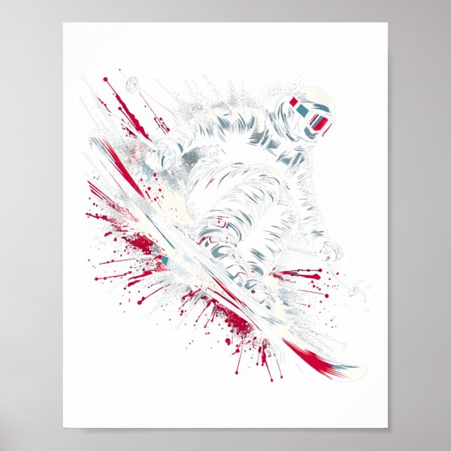 Ski Freestyle Skiing Freeski Winter Extreme Sports Poster (Front)