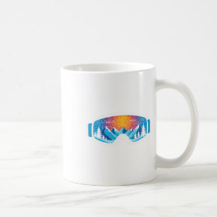 Ski Goggles Art Nature Mountains Minimalist Skiing Coffee Mug