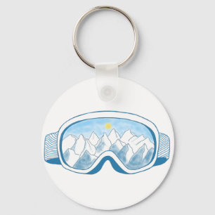 Ski Goggles Illustration  Key Ring