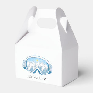 Ski Goggles Illustration Personalised Favour Box
