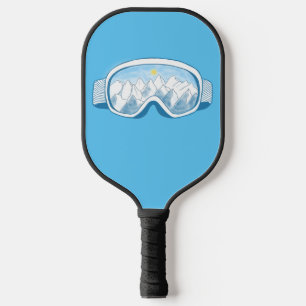 Ski Goggles Mountain Reflection Pickleball Paddle