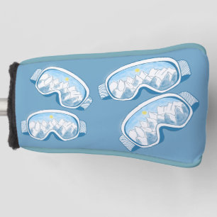 Ski Goggles Mountain Reflections Illustration Golf Head Cover