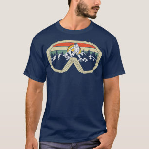 Ski Goggles Mountain Snow Skiing Retro Winter Vaca T-Shirt