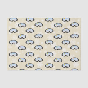 Ski Goggles Mountain View Snowflakes Off White Tissue Paper