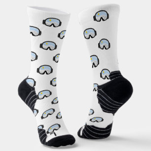 Ski Goggles Mountain View Winter White Socks