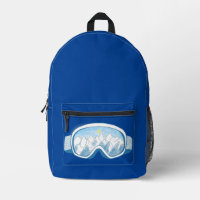 Ski Goggles Mountains Reflections Deep Blue