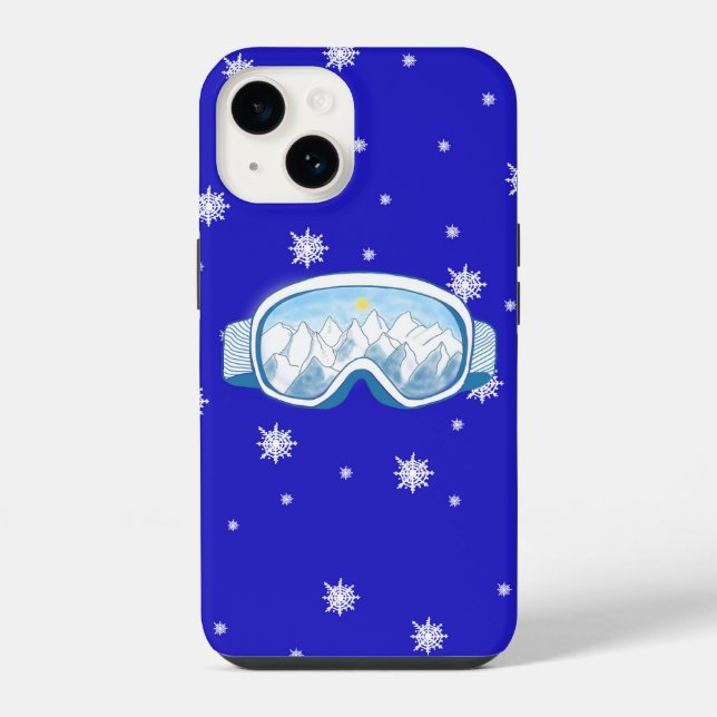 Ski Goggles Snowflake Dance   iPhone Case (Back)