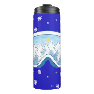 Ski Goggles Snowflake Dance   Thermal Tumbler
