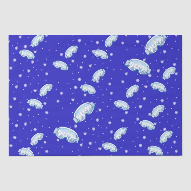 Ski Goggles Snowflake Dance  Tissue Paper (Front)