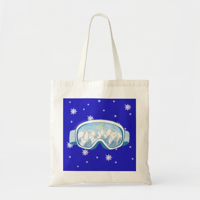 Ski Goggles Snowflake Dance   Tote Bag (Front)