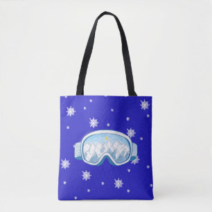 Ski Goggles Snowflake Dance Tote Bag
