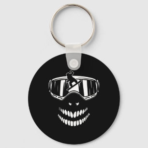 Ski Goggles With Snowboarder Motive For A Snowboar Key Ring