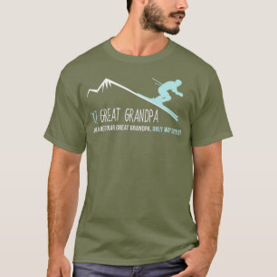 Ski Great Grandpa  Funny Cute Winter Skiing Gift T-Shirt