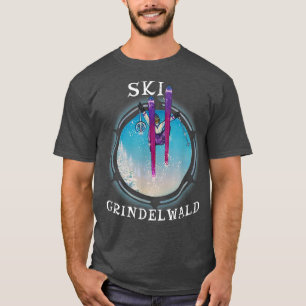 Ski Grindelwald,Switzerland Vintage Snow Skiing Va T-Shirt